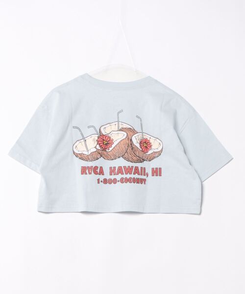 RVCA(ルーカ)の「RVCA レディース HAPPY HOUR ST Tシャツ 【2024年春夏モデル】/ルーカワンポイントロゴ半袖バックプリントクロップドTシャツ(Tシャツ/カットソー・レディース・ブルー系その他/アイボリー/レッド系その他・SMALL/MEDIUM)」の4枚目の写真