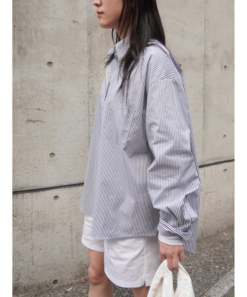 ENCIRCLE(エンサークル)の「【ENCIRCLE/エンサークル】Go to stripe shirt/ゴートゥーストライプシャツ(シャツ/ブラウス・レディース・ストライプ・3/2/1)」の17枚目の写真