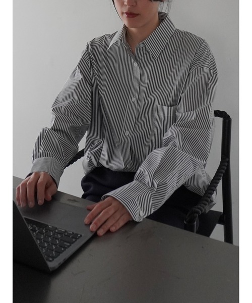 ENCIRCLE(エンサークル)の「【ENCIRCLE/エンサークル】Go to stripe shirt/ゴートゥーストライプシャツ(シャツ/ブラウス・レディース・ストライプ・3/2/1)」の12枚目の写真