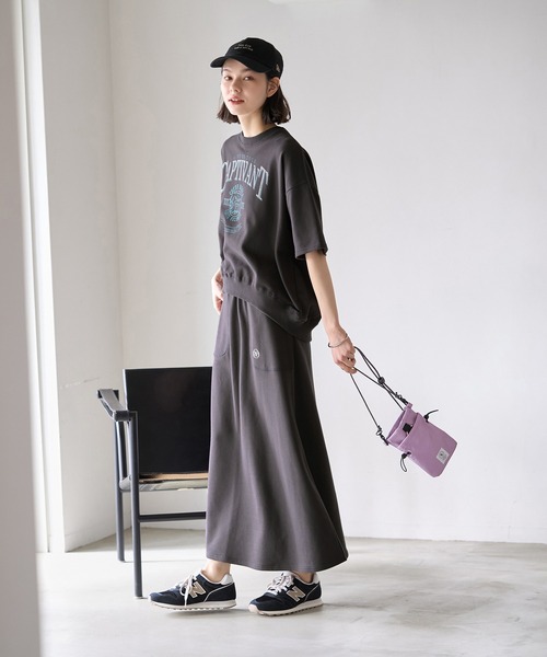 ROPE' PICNIC（ロペピクニック）の「セットアップ対応/ミニ裏毛ワンポイント刺繍入りスカート（スカート・レディース・チャコールグレー/グレー系その他/キナリ・38）」の16枚目の写真