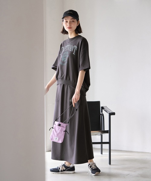 ROPE' PICNIC（ロペピクニック）の「セットアップ対応/ミニ裏毛ワンポイント刺繍入りスカート（スカート・レディース・チャコールグレー/グレー系その他/キナリ・38）」の18枚目の写真