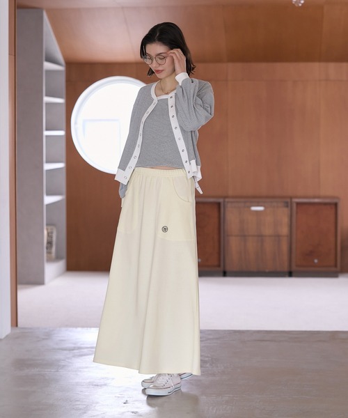 格安saleスタ セール】セットアップ対応/ミニ裏毛ワンポイント刺繍入り レディースウェア