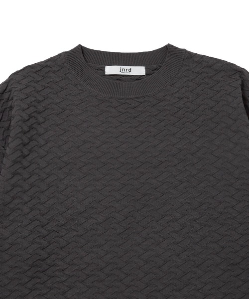  j.n.r.d（ジェー・エヌ・アール・ディー）の「j.n.r.d/ジャガードニットTシャツ（Tシャツ/カットソー・メンズ・ライトグリーン/キナリ/チャコールグレー・L/LL/M）」の20枚目の写真