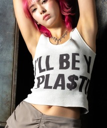 Logo knit tank