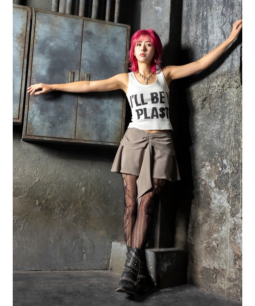 DURAS(デュラス)の「Logo knit tank(タンクトップ・レディース・ホワイト/グリーン/レッド・FREE)」の6枚目の写真