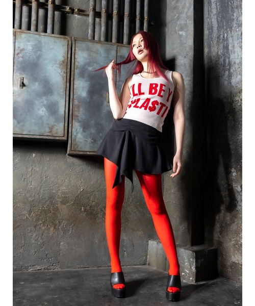 DURAS(デュラス)の「Logo knit tank(タンクトップ・レディース・ホワイト/グリーン/レッド・FREE)」の15枚目の写真