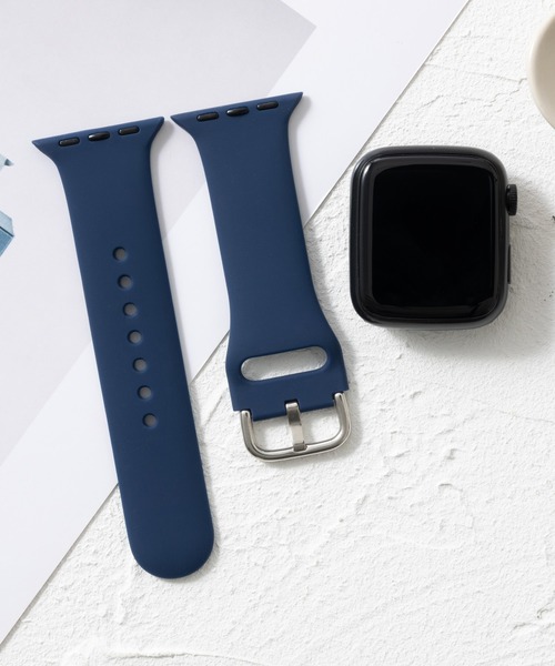 emonique(エモニーク)の「シリコン製 Apple Watch バンド スマートウォッチバンド【38/40/41/42/44/45/49mm対応】(デジタル腕時計・メンズ・フューシャピンク/イエロー/ピンク/ネイビー/ブラック/ホワイト/ダークパープル/ライトグレー/ダークグレー/ミント/フレッシュイエロー/レモンイエロー・42/38)」の14枚目の写真