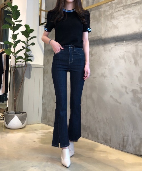 N.s（エヌドットエス）の「配色5分袖ニットトップス（Tシャツ/カットソー・レディース・レッド/ホワイト/ブラック・FREE）」の16枚目の写真