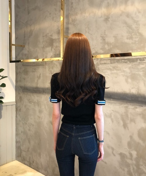 N.s（エヌドットエス）の「配色5分袖ニットトップス（Tシャツ/カットソー・レディース・レッド/ホワイト/ブラック・FREE）」の18枚目の写真