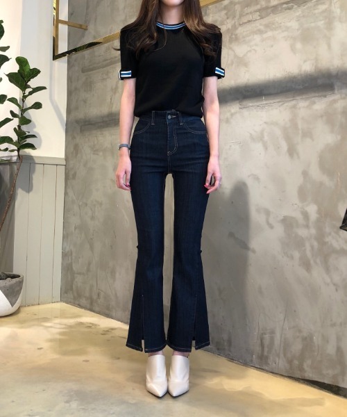 N.s（エヌドットエス）の「配色5分袖ニットトップス（Tシャツ/カットソー・レディース・レッド/ホワイト/ブラック・FREE）」の20枚目の写真