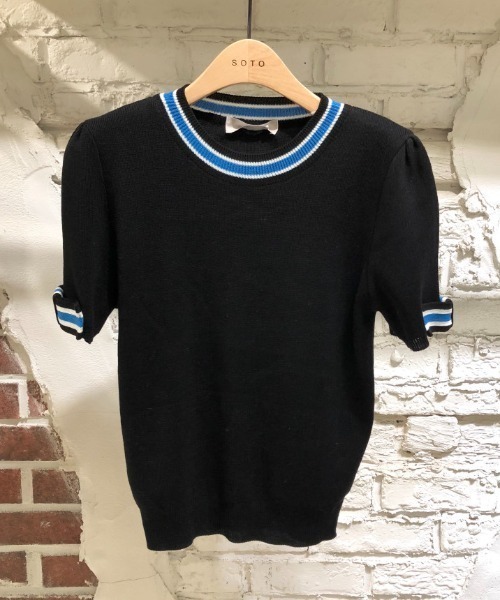 N.s（エヌドットエス）の「配色5分袖ニットトップス（Tシャツ/カットソー・レディース・レッド/ホワイト/ブラック・FREE）」の22枚目の写真