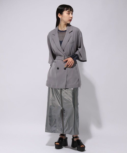 HARE（ハレ）の「ジップデザインナロースカート(HARE)（スカート