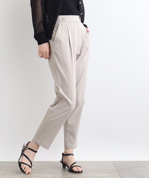 grove（グローブ）の「◆＜接触冷感・多サイズ＞サマーハイパーストレッチテーパードパンツ（その他パンツ・レディース・ネイビー/ベージュ/ブラック系1/カーキ/ブラック/ライトグレー系7・03/02/00/01/04/05）」の3枚目の写真