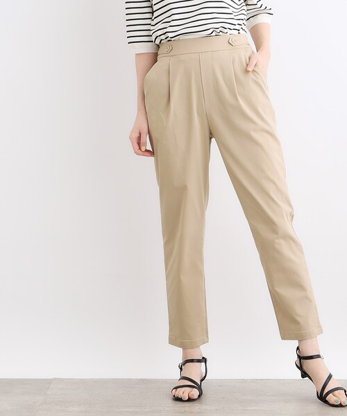 grove（グローブ）の「◆＜接触冷感・多サイズ＞サマーハイパーストレッチテーパードパンツ（その他パンツ・レディース・ネイビー/ベージュ/ブラック系1/カーキ/ブラック/ライトグレー系7・03/02/00/01/04/05）」の4枚目の写真