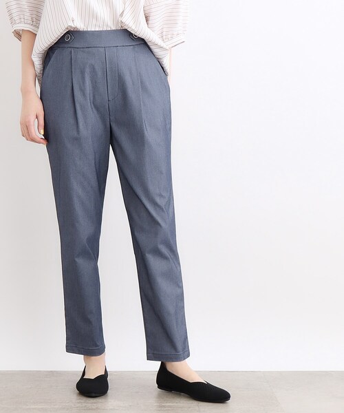 grove（グローブ）の「◆＜接触冷感・多サイズ＞サマーハイパーストレッチテーパードパンツ（その他パンツ・レディース・ネイビー/ベージュ/ブラック系1/カーキ/ブラック/ライトグレー系7・03/02/00/01/04/05）」の6枚目の写真