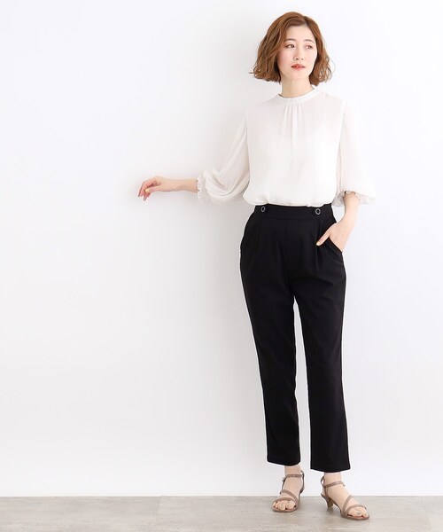 grove（グローブ）の「◆＜接触冷感・多サイズ＞サマーハイパーストレッチテーパードパンツ（その他パンツ・レディース・ネイビー/ベージュ/ブラック系1/カーキ/ブラック/ライトグレー系7・03/02/00/01/04/05）」の18枚目の写真