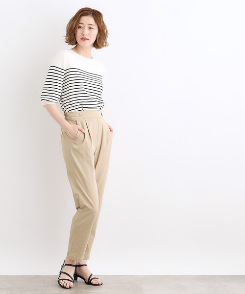 grove（グローブ）の「◆＜接触冷感・多サイズ＞サマーハイパーストレッチテーパードパンツ（その他パンツ・レディース・ネイビー/ベージュ/ブラック系1/カーキ/ブラック/ライトグレー系7・03/02/00/01/04/05）」の20枚目の写真