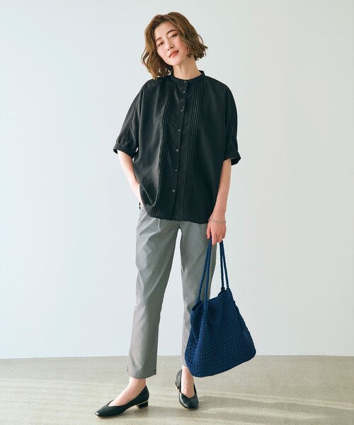 grove（グローブ）の「◆＜接触冷感・多サイズ＞サマーハイパーストレッチテーパードパンツ（その他パンツ・レディース・ネイビー/ベージュ/ブラック系1/カーキ/ブラック/ライトグレー系7・03/02/00/01/04/05）」の10枚目の写真