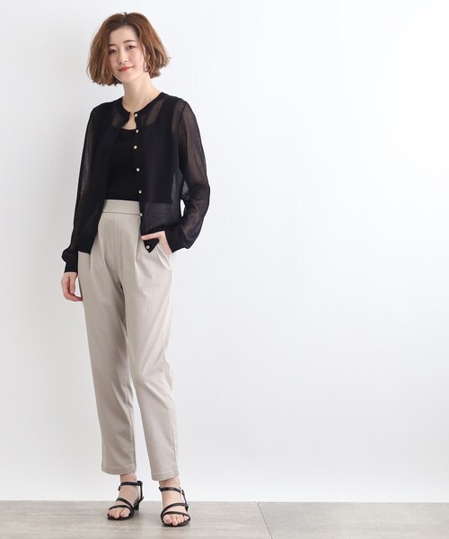 grove（グローブ）の「◆＜接触冷感・多サイズ＞サマーハイパーストレッチテーパードパンツ（その他パンツ・レディース・ネイビー/ベージュ/ブラック系1/カーキ/ブラック/ライトグレー系7・03/02/00/01/04/05）」の11枚目の写真