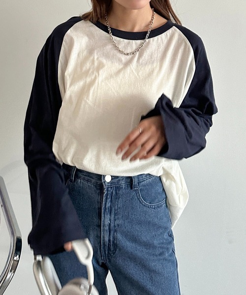 apres jour mignon(アプレジュールミニョン)の「シアーラグランロンT【ZOZOTOWN限定アイテム】(Tシャツ/カットソー・レディース・ネイビー/チャコールグレー/ブラック・X-LARGE/フリー)」の10枚目の写真