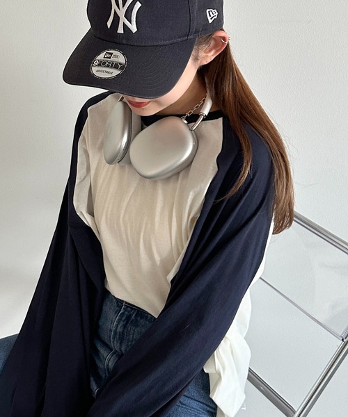 apres jour mignon(アプレジュールミニョン)の「シアーラグランロンT【ZOZOTOWN限定アイテム】(Tシャツ/カットソー・レディース・ネイビー/チャコールグレー/ブラック・X-LARGE/フリー)」の12枚目の写真