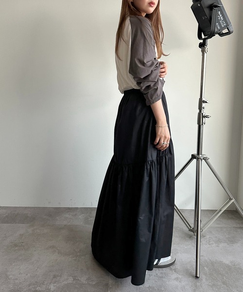 apres jour mignon(アプレジュールミニョン)の「シアーラグランロンT【ZOZOTOWN限定アイテム】(Tシャツ/カットソー・レディース・ネイビー/チャコールグレー/ブラック・X-LARGE/フリー)」の13枚目の写真