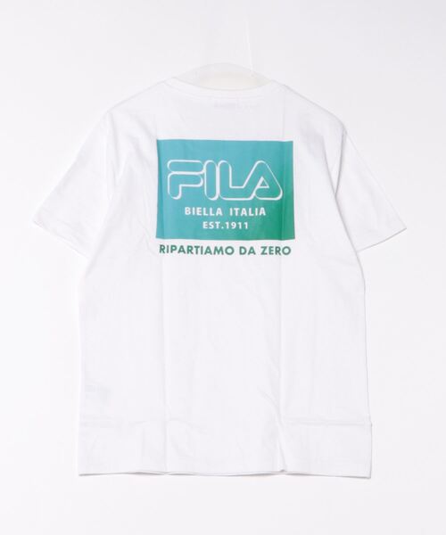 FILA(フィラ)の「FILA フィラ ブランド ロゴ バックプリント 綿 半袖 Tシャツ ティーシャツ(Tシャツ/カットソー・メンズ・ホワイト系2/ホワイト系1/ブラック系1/ブルー系1/ブラック系2/ベージュ系2/ベージュ系1/ネイビー系2/ネイビー系1・L/M/LL)」の13枚目の写真