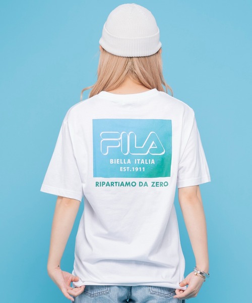 FILA(フィラ)の「FILA フィラ ブランド ロゴ バックプリント 綿 半袖 Tシャツ ティーシャツ(Tシャツ/カットソー・メンズ・ホワイト系2/ホワイト系1/ブラック系1/ブルー系1/ブラック系2/ベージュ系2/ベージュ系1/ネイビー系2/ネイビー系1・L/M/LL)」の18枚目の写真