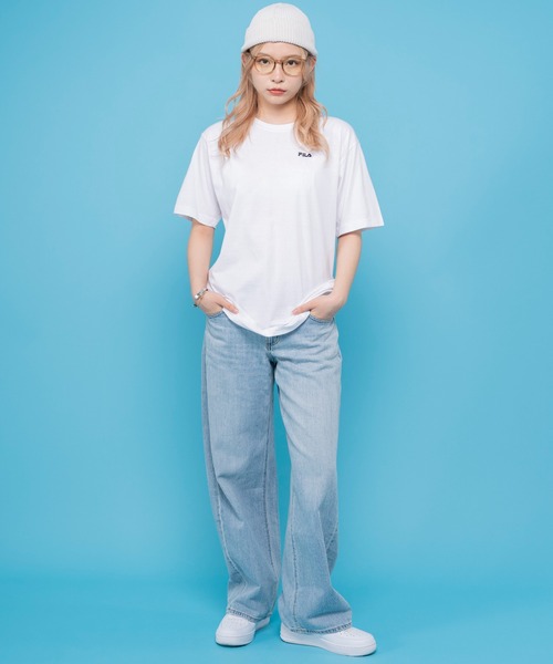 FILA(フィラ)の「FILA フィラ ブランド ロゴ バックプリント 綿 半袖 Tシャツ ティーシャツ(Tシャツ/カットソー・メンズ・ホワイト系2/ホワイト系1/ブラック系1/ブルー系1/ブラック系2/ベージュ系2/ベージュ系1/ネイビー系2/ネイビー系1・L/M/LL)」の19枚目の写真