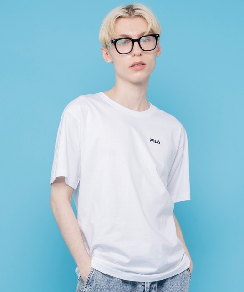 FILA(フィラ)の「FILA フィラ ブランド ロゴ バックプリント 綿 半袖 Tシャツ ティーシャツ(Tシャツ/カットソー・メンズ・ホワイト系2/ホワイト系1/ブラック系1/ブルー系1/ブラック系2/ベージュ系2/ベージュ系1/ネイビー系2/ネイビー系1・L/M/LL)」の15枚目の写真