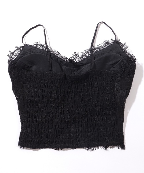 Lace Ladies(レースレディース)の「フラワー レース コンパクト カップ付き キャミソール(キャミソール・レディース・ブラック/ホワイト・FREE)」の9枚目の写真