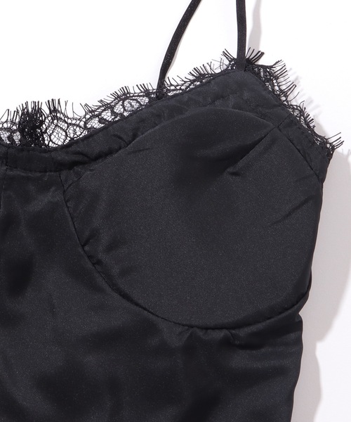 Lace Ladies(レースレディース)の「フラワー レース コンパクト カップ付き キャミソール(キャミソール・レディース・ブラック/ホワイト・FREE)」の14枚目の写真