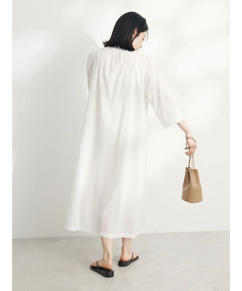 CRAFT STANDARD BOUTIQUE（クラフトスタンダードブティック）の「インド綿混レース使いワンピース（ワンピース・レディース・オフホワイト/ダークネイビー・FREE）」の18枚目の写真