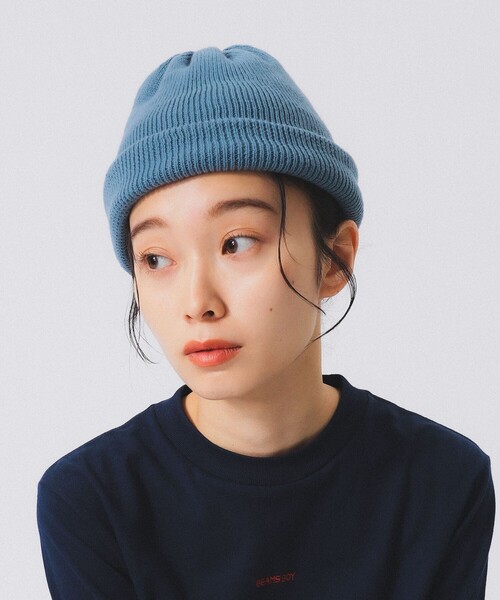 BEAMS BOY（ビームスボーイ）の「organicsta / ソフト ロール ビーニー（ニットキャップ/ビーニー・レディース・ミント/ブルーグレー・ONE SIZE）」の2枚目の写真