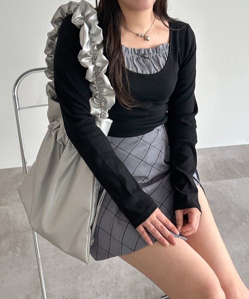 apres jour mignon(アプレジュールミニョン)の「アソートリブトップス【ZOZOTOWN限定アイテム】(Tシャツ/カットソー・レディース・ブルー/ブラック/アイボリー/ネイビー/レッド・X-LARGE/フリー)」の16枚目の写真