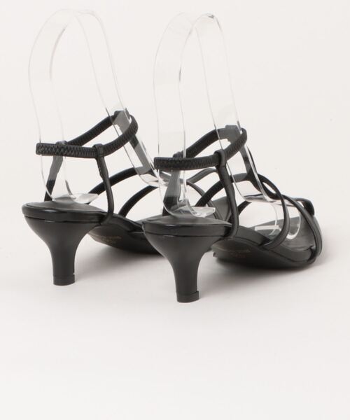PUAL CE CIN（ピュアルセシン）の「ポインテッドトゥＴストラップピンヒールサンダル（サンダル・レディース・ブラック・MEDIUM/LARGE）」の2枚目の写真