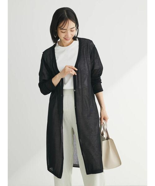 Green　Parks（グリーンパークス）の「推しニット　ロング丈カーディガン（カーディガン/ボレロ・レディース・ブラック/ベージュ/杢グレー・FREE）」の18枚目の写真