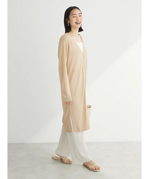 Green　Parks（グリーンパークス）の「推しニット　ロング丈カーディガン（カーディガン/ボレロ・レディース・ブラック/ベージュ/杢グレー・FREE）」の5枚目の写真