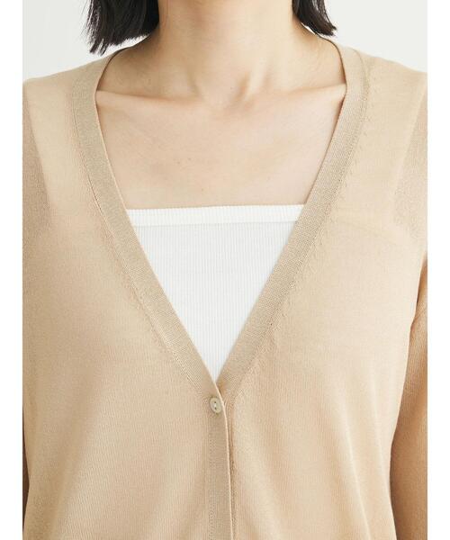 Green　Parks（グリーンパークス）の「推しニット　ロング丈カーディガン（カーディガン/ボレロ・レディース・ブラック/ベージュ/杢グレー・FREE）」の10枚目の写真