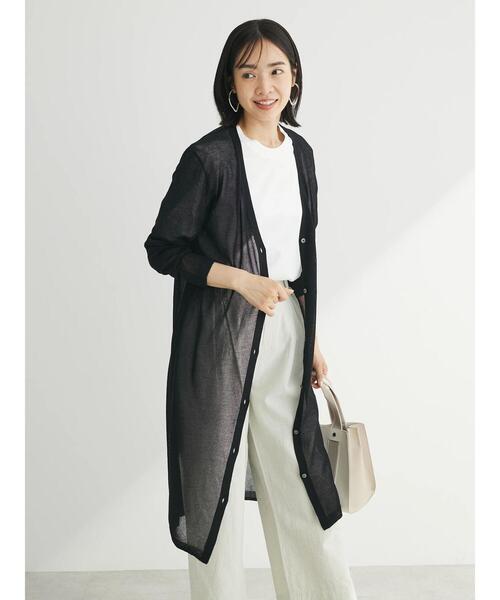 Green　Parks（グリーンパークス）の「推しニット　ロング丈カーディガン（カーディガン/ボレロ・レディース・ブラック/ベージュ/杢グレー・FREE）」の17枚目の写真