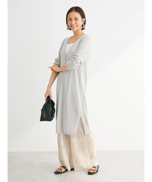 Green　Parks（グリーンパークス）の「推しニット　ロング丈カーディガン（カーディガン/ボレロ・レディース・ブラック/ベージュ/杢グレー・FREE）」の22枚目の写真