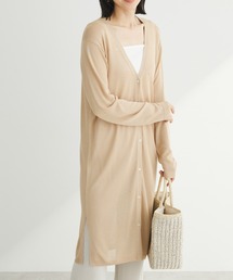 推しニット　ロング丈カーディガン