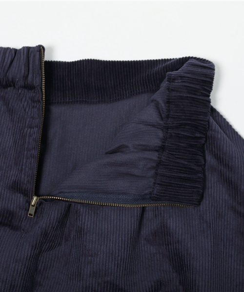 SEVENDAYS=SUNDAY（セブンデイズサンデイ）の「コーデュロイ　膝丈フレアースカート（スカート・レディース・ネイビー/ブラウン・MEDIUM/LARGE）」の9枚目の写真
