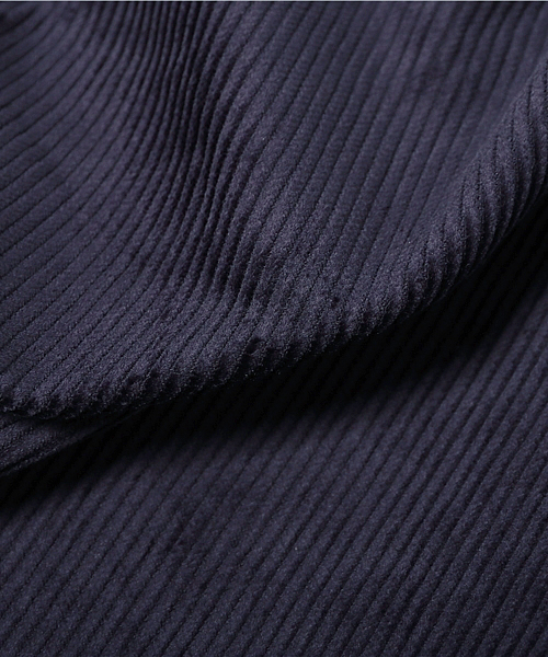 SEVENDAYS=SUNDAY（セブンデイズサンデイ）の「コーデュロイ　膝丈フレアースカート（スカート・レディース・ネイビー/ブラウン・MEDIUM/LARGE）」の3枚目の写真