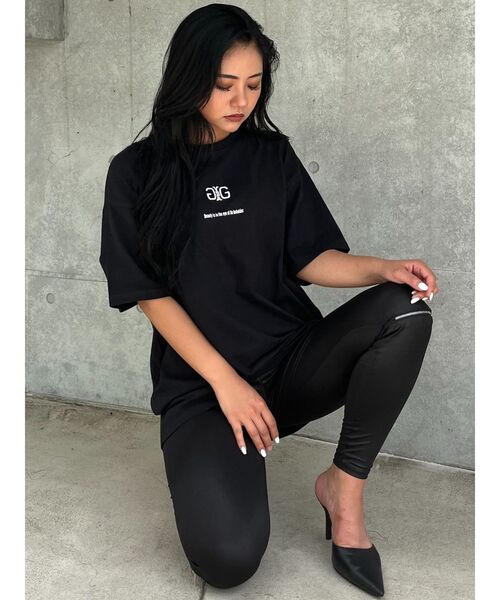 GYDA(ジェイダ)の「【WEB限定】Symmetry GYDA BIG Tシャツ(Tシャツ/カットソー・レディース・オフホワイト/ブラック・FREE)」の5枚目の写真