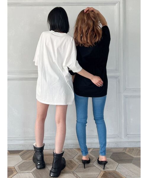 GYDA(ジェイダ)の「【WEB限定】Symmetry GYDA BIG Tシャツ(Tシャツ/カットソー・レディース・オフホワイト/ブラック・FREE)」の18枚目の写真