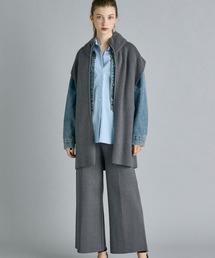 INED CLARO | 【2点セット】ジップアップジレニットアップ(アンサンブル)