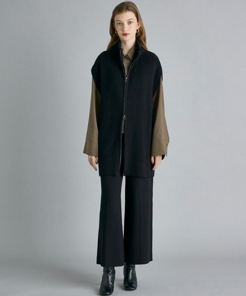 INED CLARO（イネドクラロ）の「【2点セット】ジップアップジレニットアップ（アンサンブル・レディース・チャコールグレー/ブラック・フリー）」の11枚目の写真