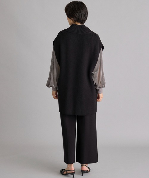 INED CLARO（イネドクラロ）の「【2点セット】ジップアップジレニットアップ（アンサンブル・レディース・チャコールグレー/ブラック・フリー）」の15枚目の写真