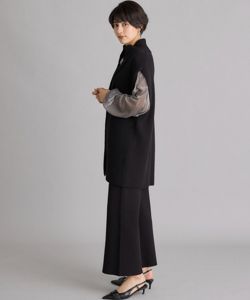 INED CLARO（イネドクラロ）の「【2点セット】ジップアップジレニットアップ（アンサンブル・レディース・チャコールグレー/ブラック・フリー）」の16枚目の写真